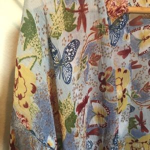 Short Sheer Long Sleeve Kimono